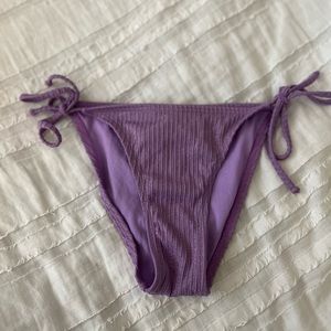 Bikini Bottoms Purple Ribbed